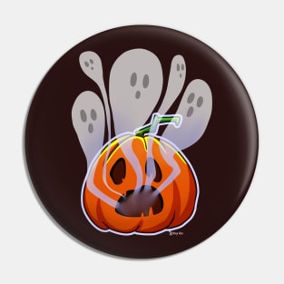 Ghostly Pumpkin - Halloween Pin