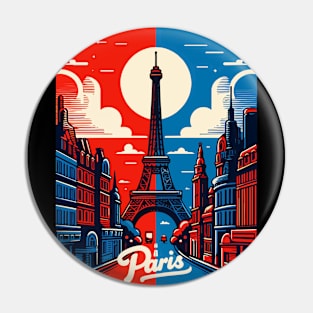 Paris Travel Retro Poster Pin