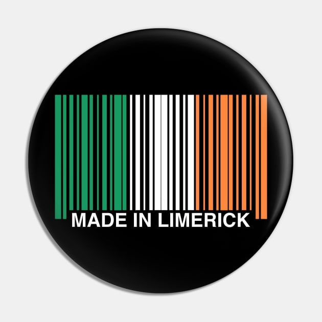 Made in Limerick Ireland Funny Irish Barcode Pin by GiftTrend