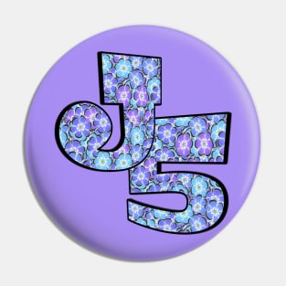 J5 - 3D floral print Pin