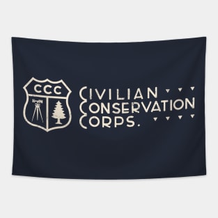 Civilian Conservation Corps - Shield Wordmark Tapestry