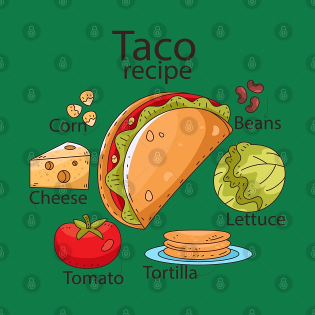 Taco Recipe by Mako Design 