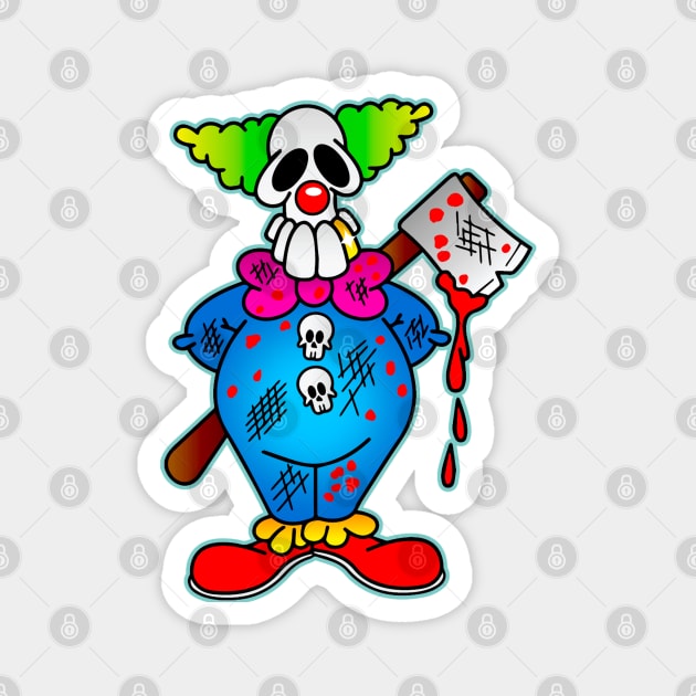 Clown Killer Magnet by OrneryDevilDesign