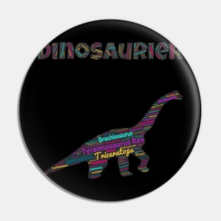 Lesen lernen mit einem Brachiosaurus Dinosaurierer Pin