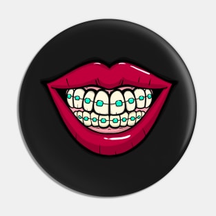 Big Smile with braces Pin