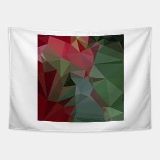 Deep Carmine Pink Abstract Low Polygon Background Tapestry