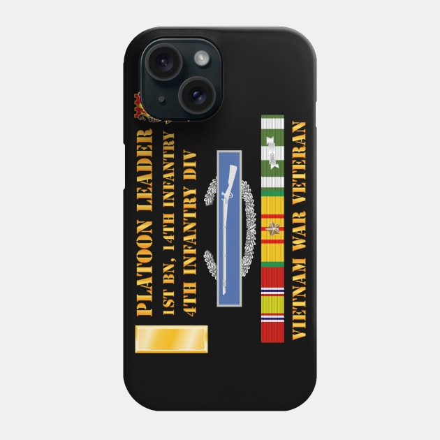 1st Bn 14th Inf - 4th ID - 2nd LT Plt Leader - Vietnam Vet Phone Case by twix123844