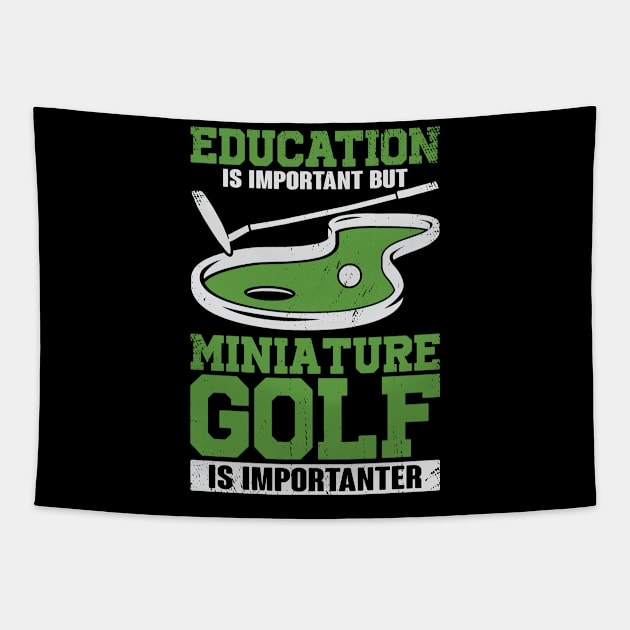 Funny Miniature Crazy Golf Player Gift Tapestry by Dolde08