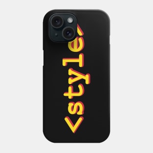 HTML Style tag web designer developer Phone Case