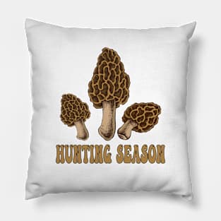 Morel Mushroom Hunting Season funny morchella foraging gift Pillow