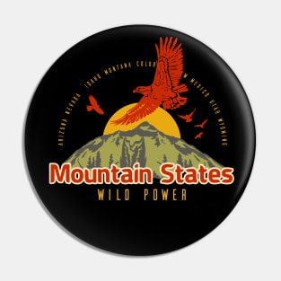 USA, America, Mountain States Pin