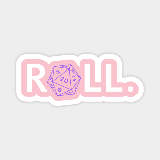 Roll. RPG Shirt White and Purple Magnet