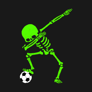 Halloween Dabbing Skeleton Soccer Shirt Dab Pose Soccer Ball T-Shirt