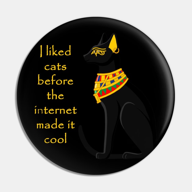 Egyptian Cat Pin by valentinahramov