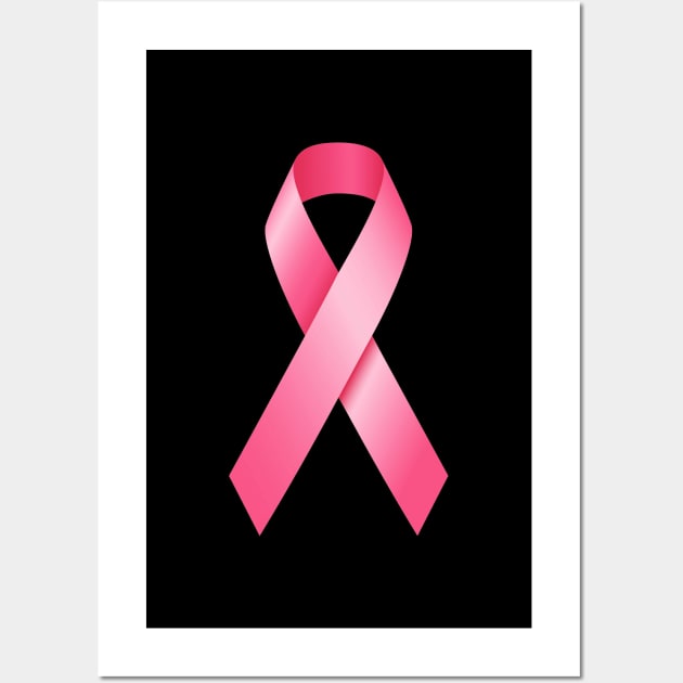 Cotton Pink Ribbons Breast Cancer Awareness Ribbons on White