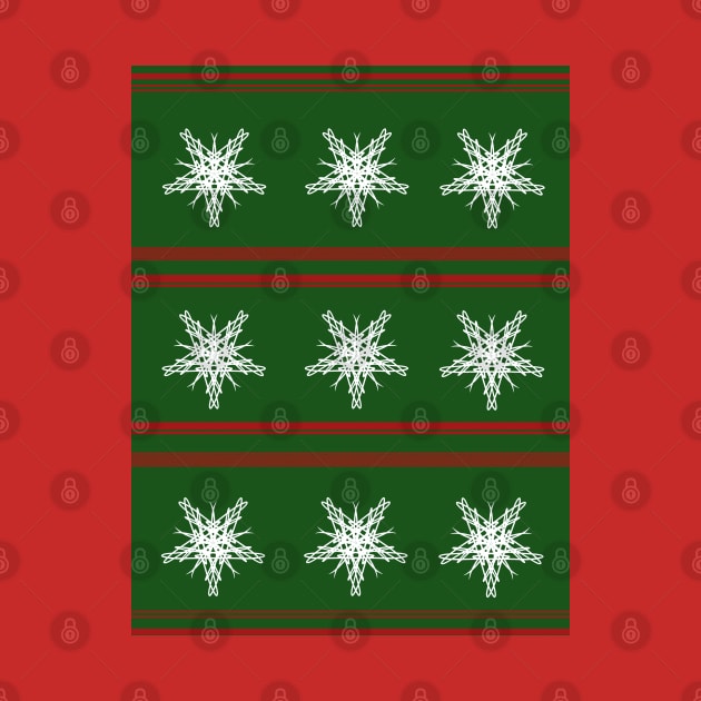 Ugly Christmas Sweater Snowflake Design by Lobinha