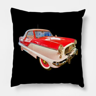 Nash Metropolitan in shiny red - classic vintage car photo Pillow