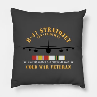 USAF - B-47 Stratojet - In Flt - Silhouette - Cold War Veteran X 300 Pillow