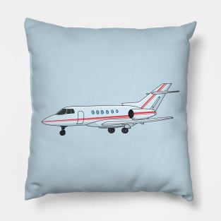 Private jet cartoon illustration Pillow