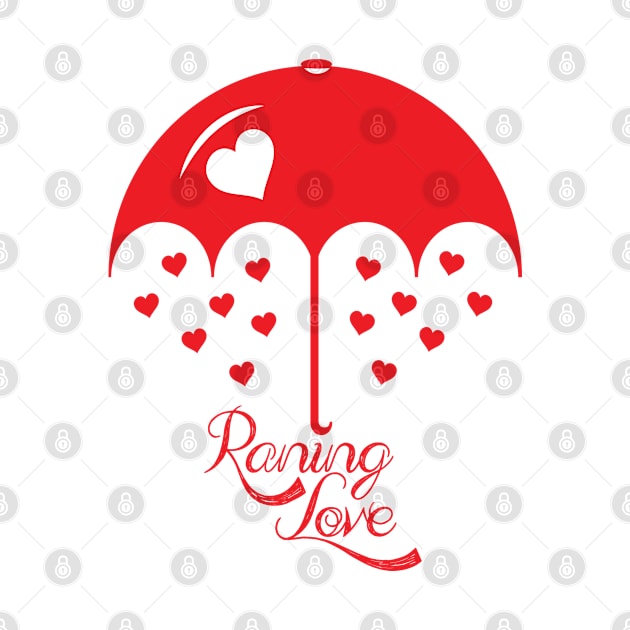 Raining love red by OriginalGraphicMarket