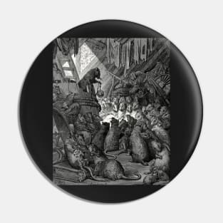 The Council of the Rats - Gustave Dore Pin
