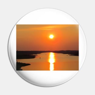 Sunset From The Oak Island Bridge Pin