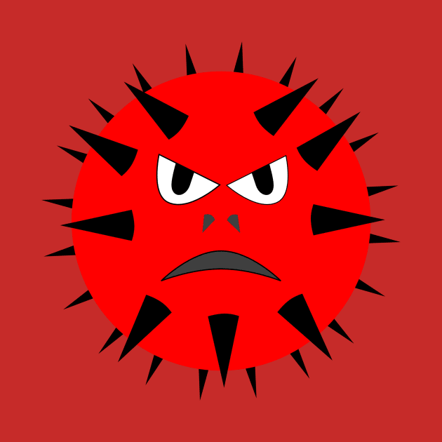 red scary monster face by Leap Arts