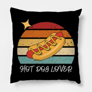 Hot Dog Retro Pillow