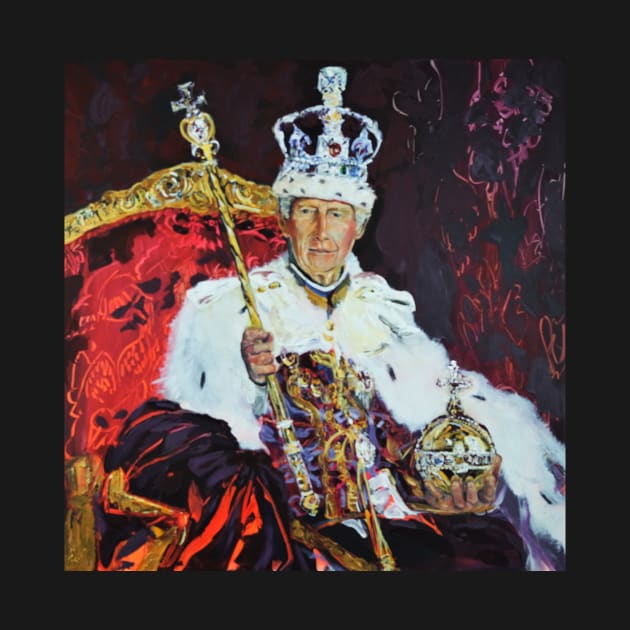 King Charles III Crowning Portrait Painting 698 by artsale