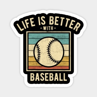 Baseball Sayings -  Retro Funny Baseball Lovers Gift Magnet