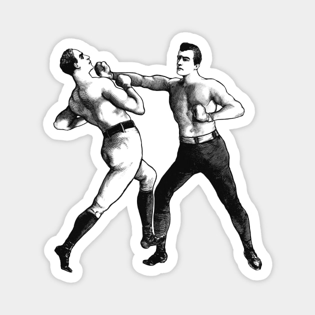 Old-School Boxers Fighting Magnet by warishellstore