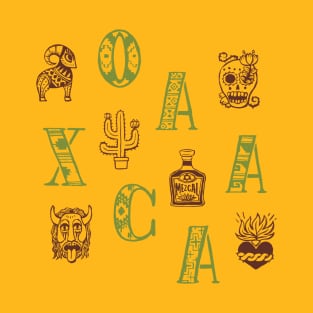 Oaxaca Alphabets - Wild Yellow T-Shirt