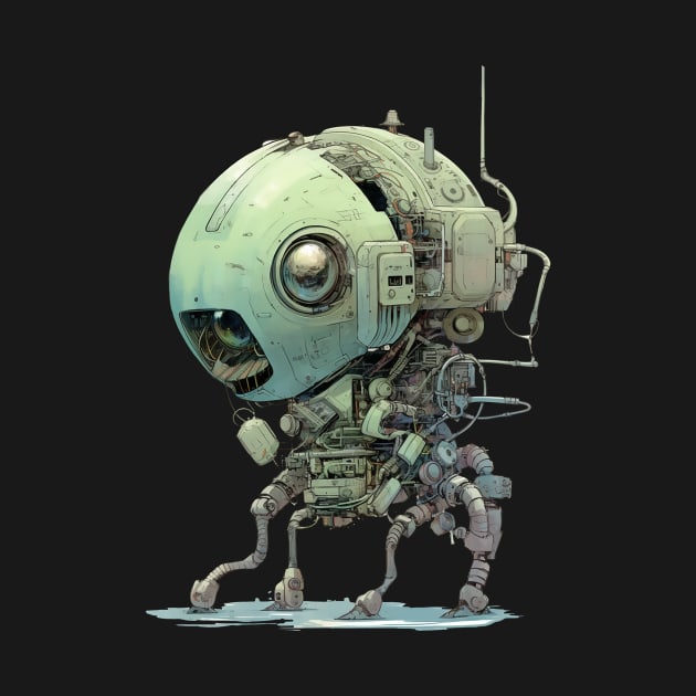 Cyberpunk Robot Pet by DavidLoblaw