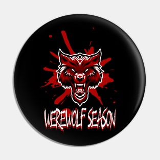 Werewolf Season Graphic Pin