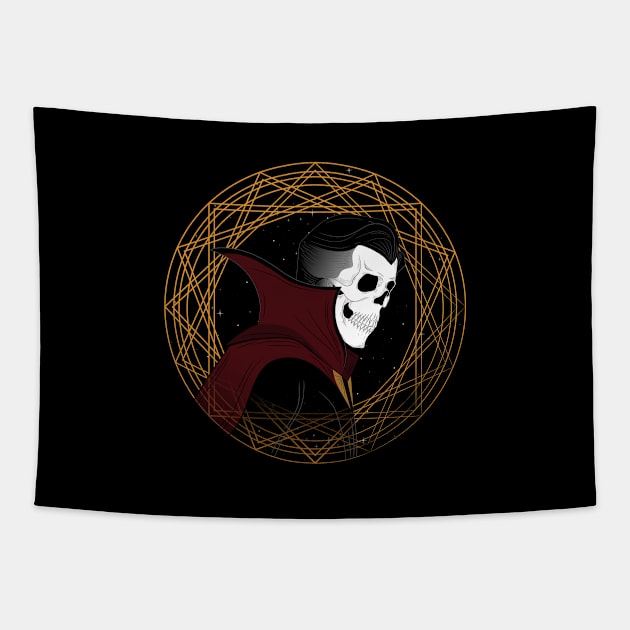 Skull Strange Tapestry by Notfoundartwork