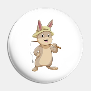 Rabbit as Fisher with Fishing rod Pin