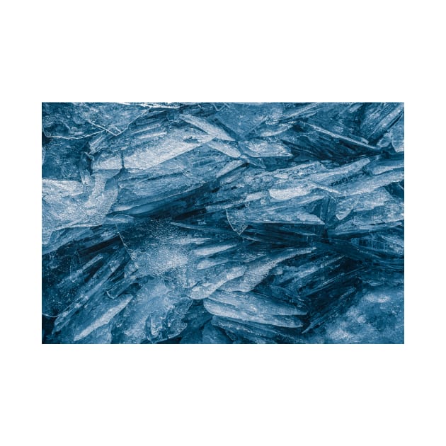 Blue Frozen Ice Shards in Winter I by Amy-K-Mitchell