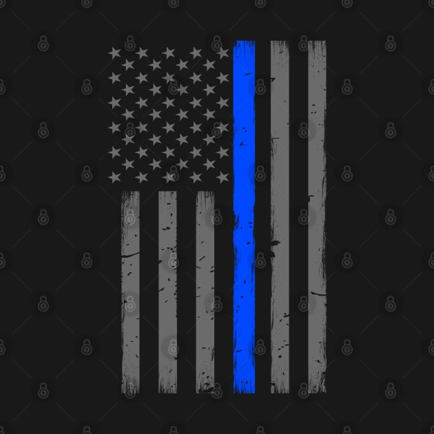 Thin Blue Line American Flag by bluelinemotivation