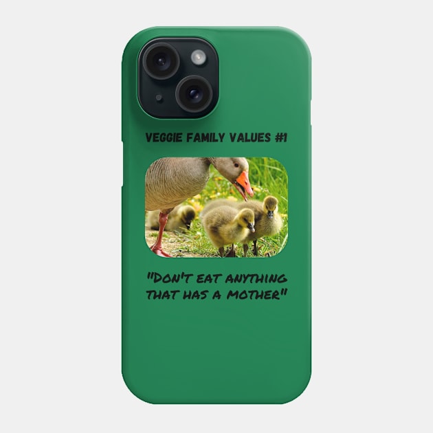 Veggie Family Values #1 (Goose) Phone Case by BestWildArt