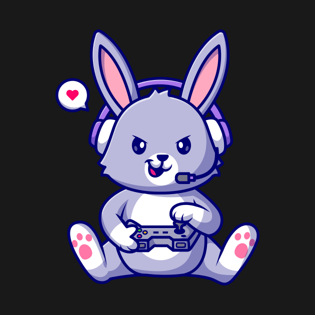 Cute Rabbit Gaming Cartoon by Catalyst Labs