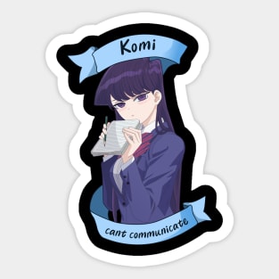 Komi can't communicate hold hands Sticker for Sale by AKR-Hobby