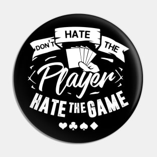 Funny Poker Player Blackjack Casino Gift Idea Pin