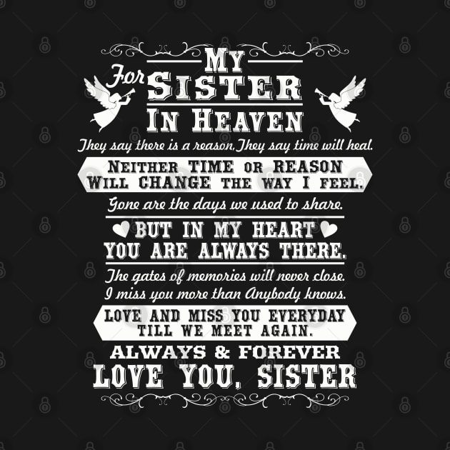 In Loving Memory of Sister, Sister in Heaven by The Printee Co