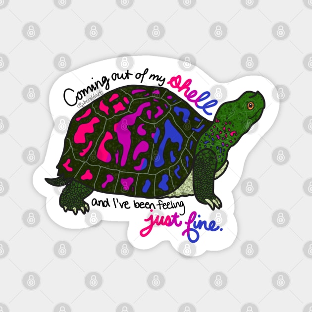 Bisexual Pride Turtle Magnet by jberoldart