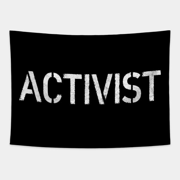 Activist /// Retro Style Typography Design Tapestry by DankFutura