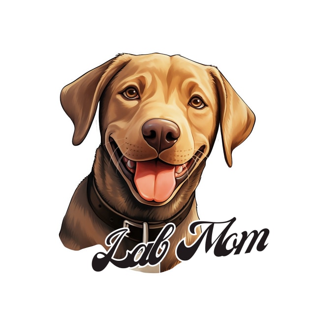 Chocolate Lab Mom T-Shirt - Dog Lover Gift, Pet Parent Apparel by Baydream