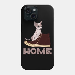 Home is where cat wants to be, even the fluff owner shoes Phone Case