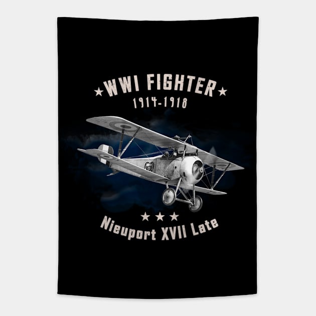 Nieuport Late WWI Fighter aircraft Tapestry by Jose Luiz Filho