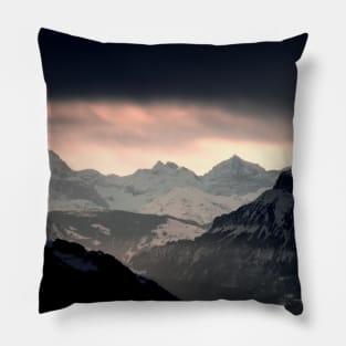 Swiss Alps Dark / Swiss Artwork Photography Pillow