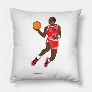 Michal Jordan Flying Vintage Pillow